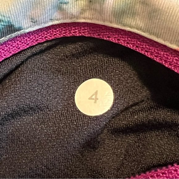 Lululemon Leggings 4 Run Inspire Crop II Pigment Wave Multi Black Pink Womens - Picture 13 of 16
